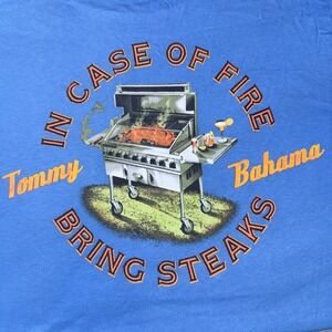 Tommy Bahama Mens 3XLB Blue Bring Steaks Graphic Tee Short Sleeve T-Shirt NWT